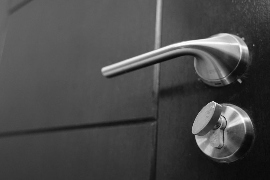 Modern door handle lock mechanism